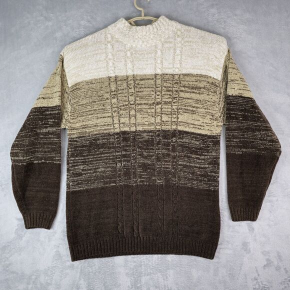 Bare Fox Urban Gear Sweater Mens XL Grandpacore Knit Soft Acrylic Brown - Picture 1 of 6